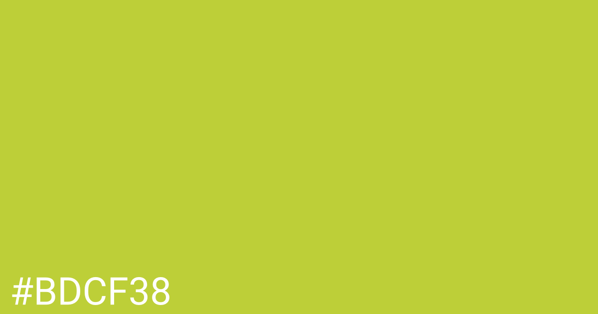 Hex color #bdcf38 graphic