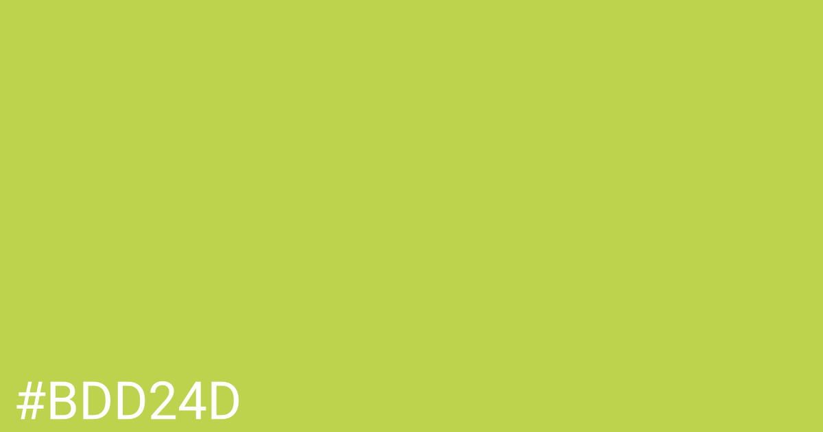 Hex color #bdd24d graphic