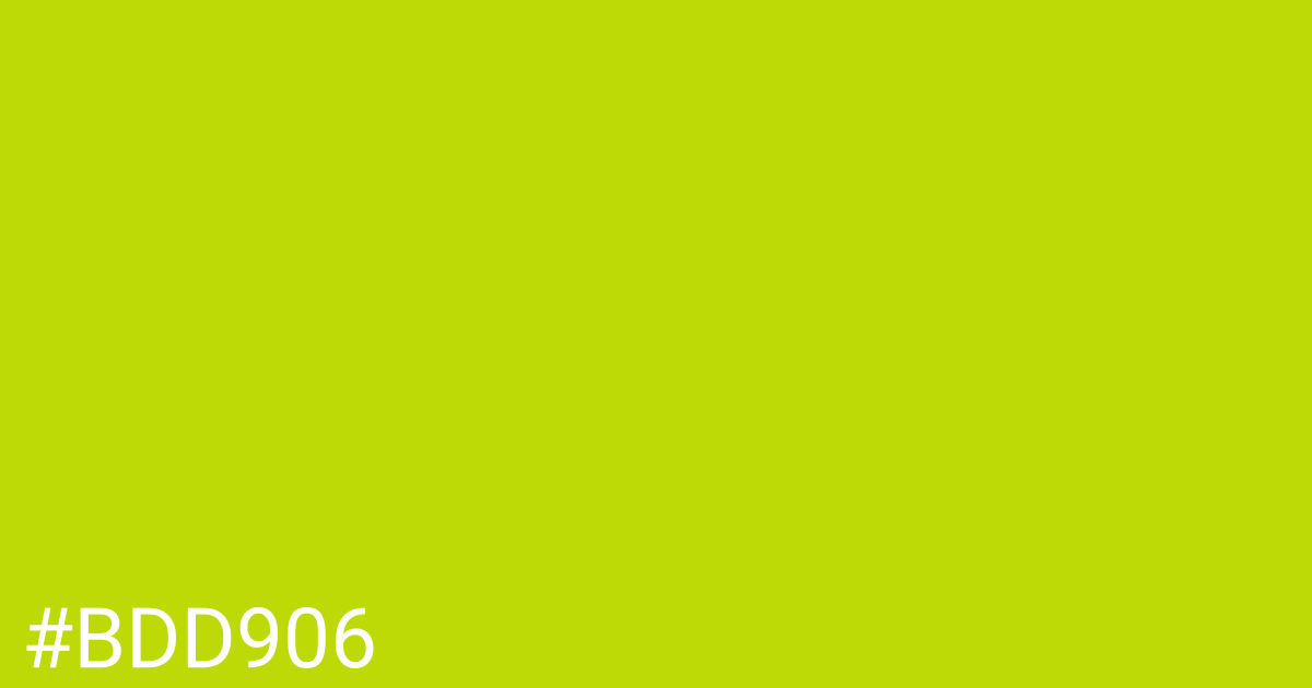 Hex color #bdd906 graphic