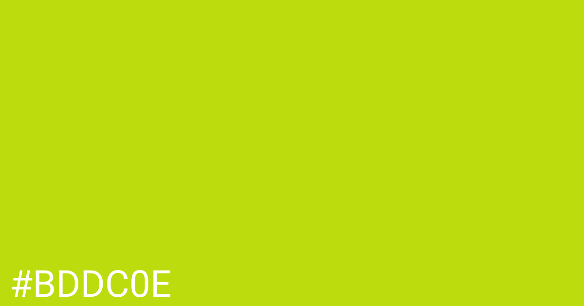 Hex color #bddc0e graphic