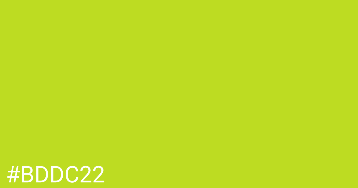 Hex color #bddc22 graphic