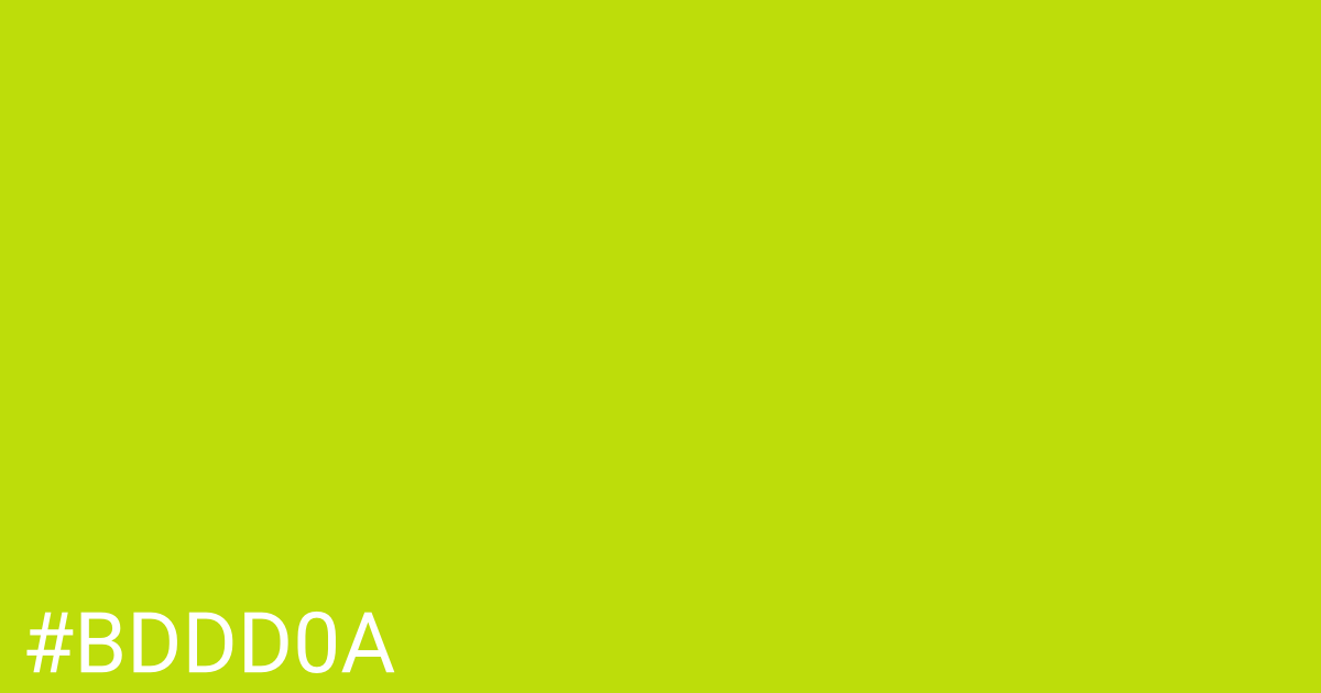 Hex color #bddd0a graphic