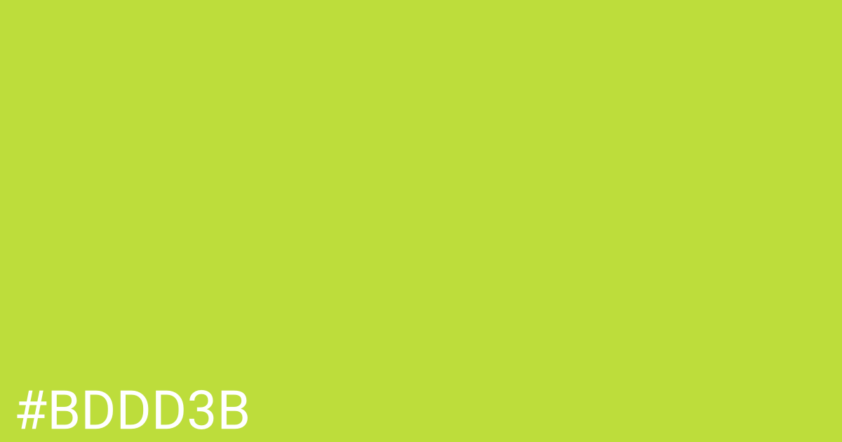 Hex color #bddd3b graphic