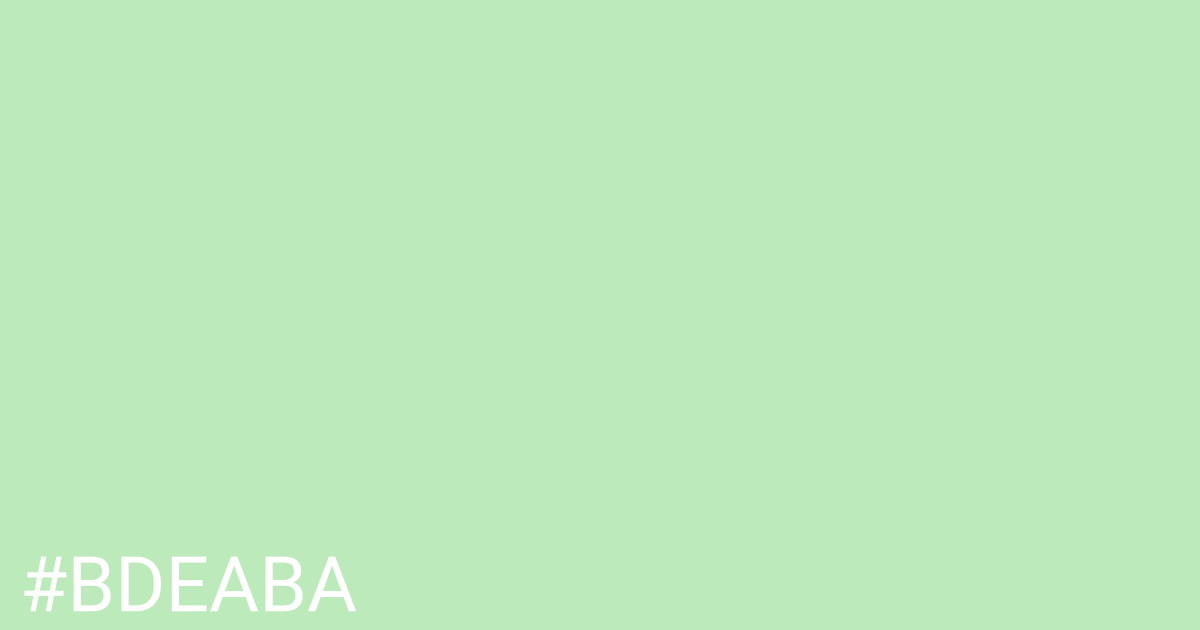 Hex color #bdeaba graphic