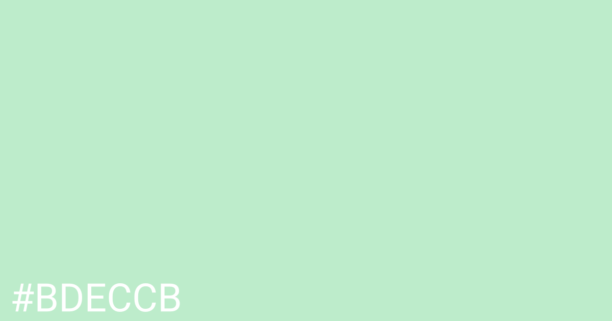 Hex color #bdeccb graphic