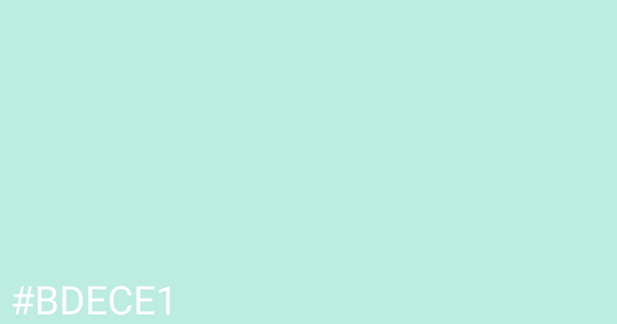 Hex color #bdece1 graphic