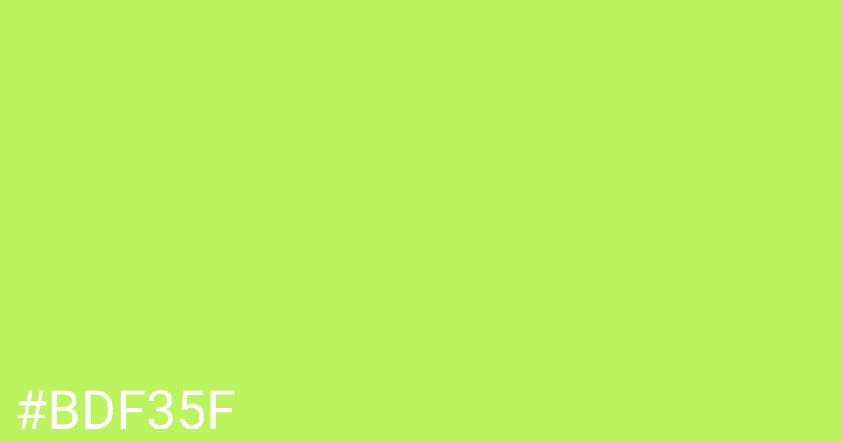 Hex color #bdf35f graphic