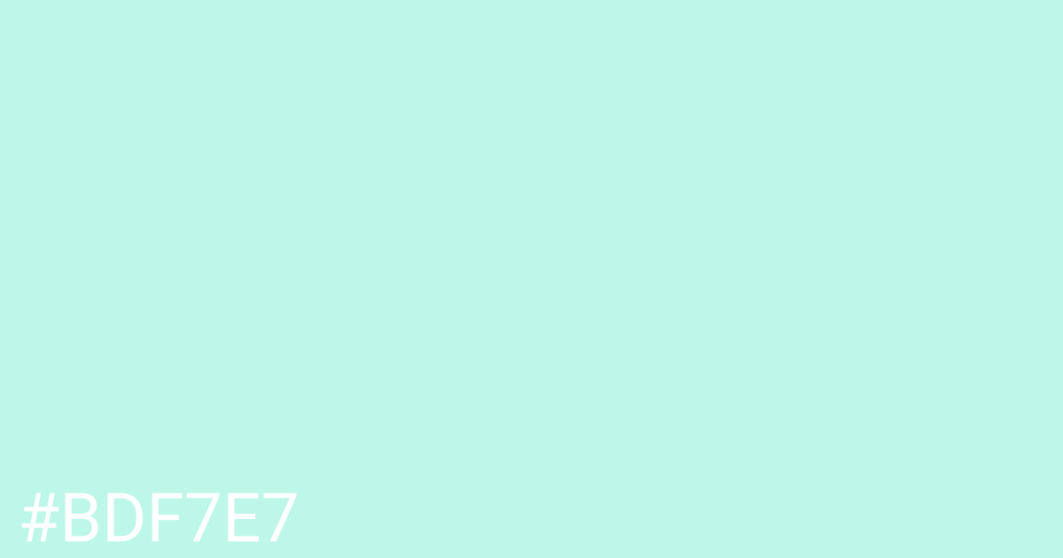 Hex color #bdf7e7 graphic