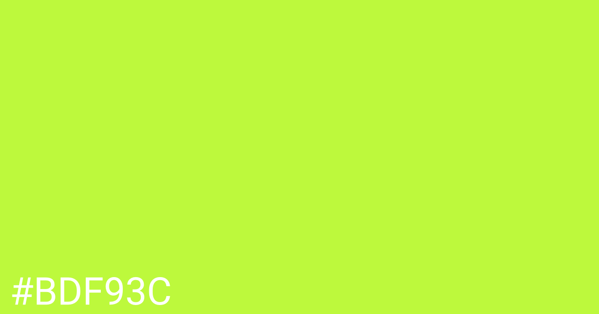 Hex color #bdf93c graphic