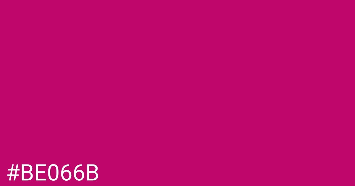 Hex color #be066b graphic