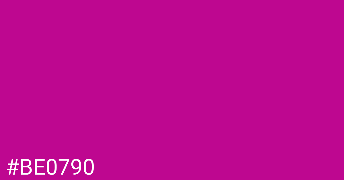 Hex color #be0790 graphic