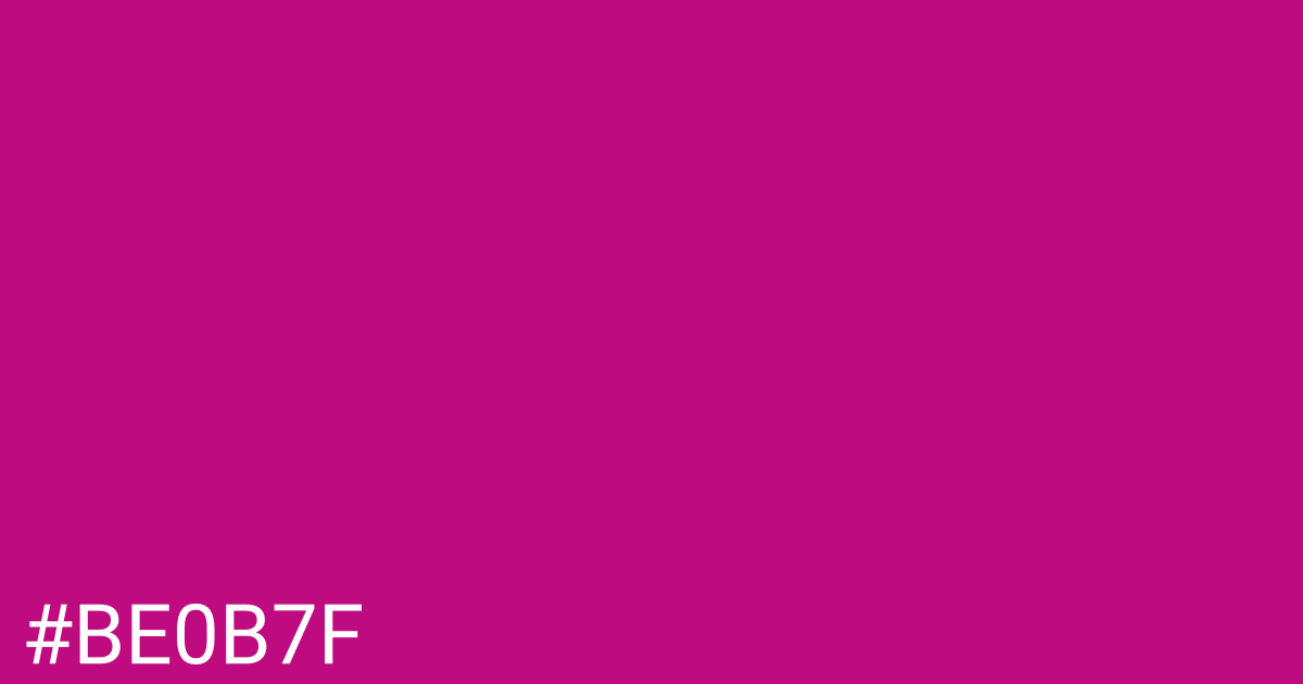 Hex color #be0b7f graphic