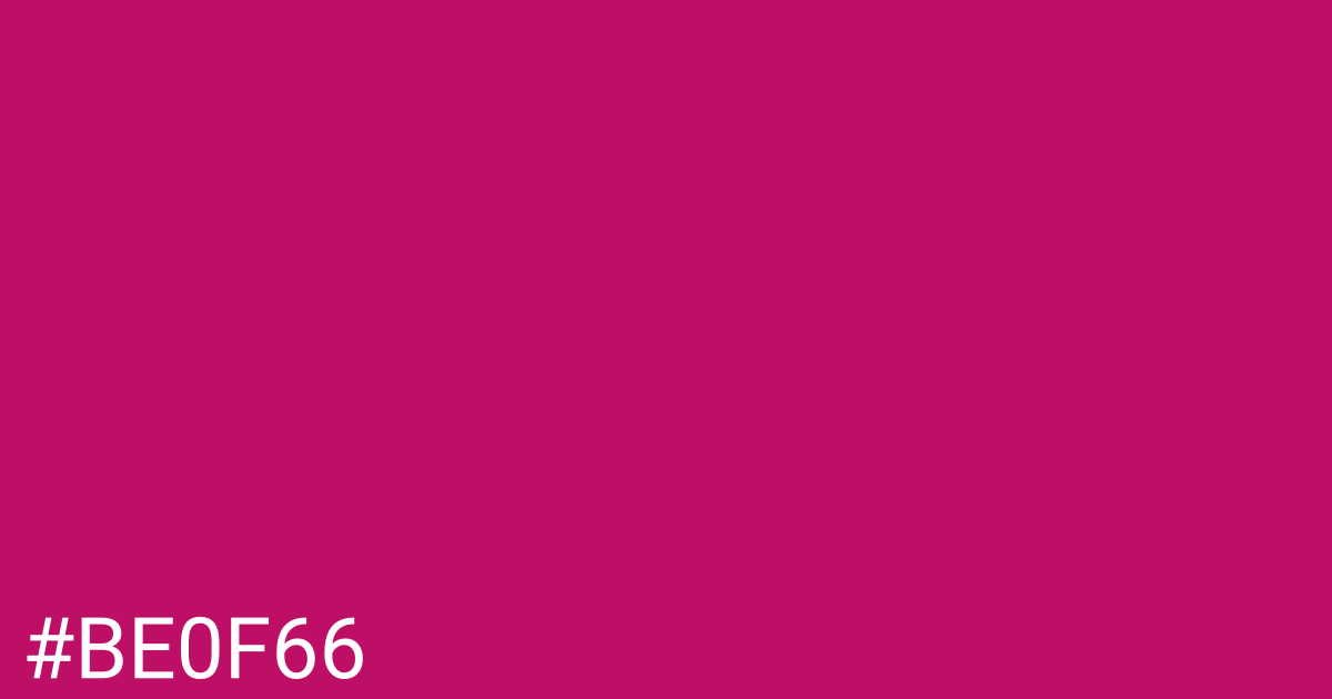Hex color #be0f66 graphic