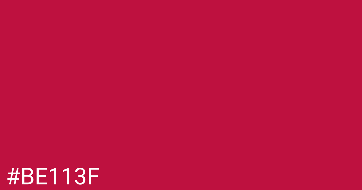 Hex color #be113f graphic