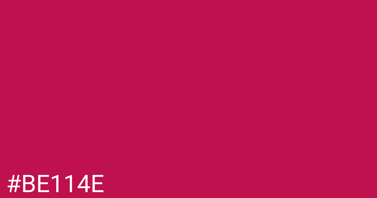 Hex color #be114e graphic