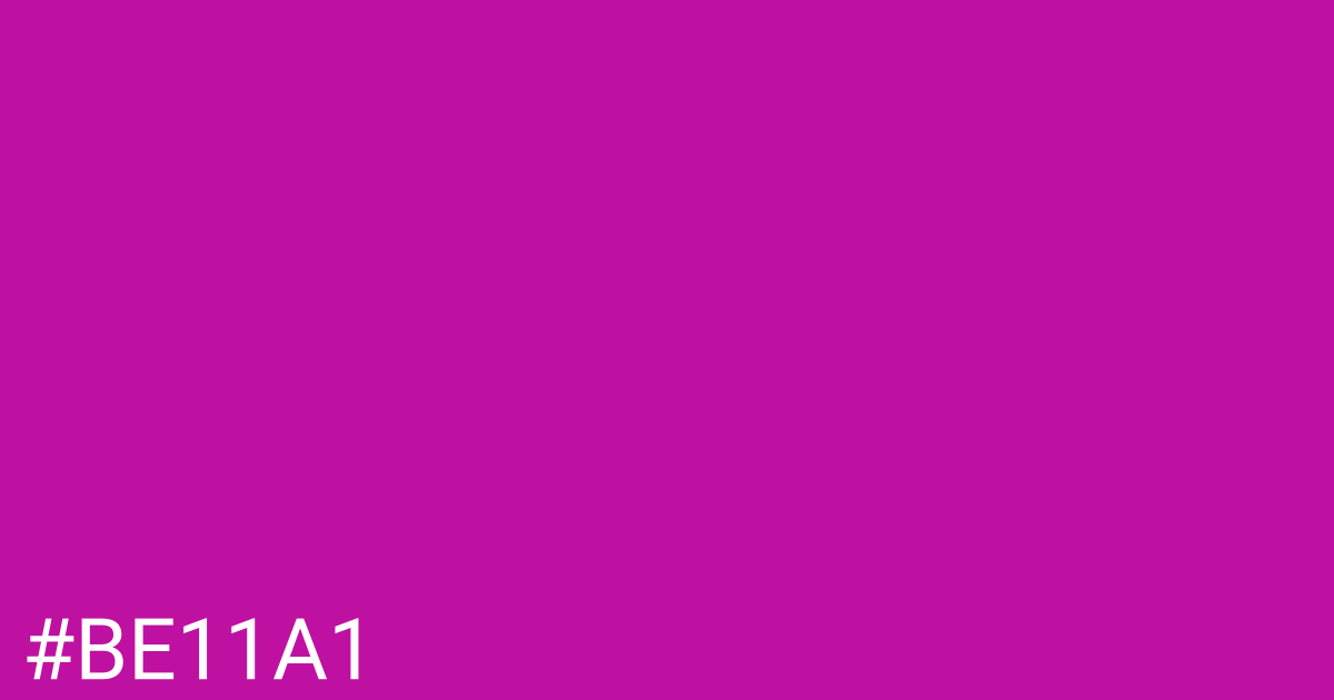 Hex color #be11a1 graphic