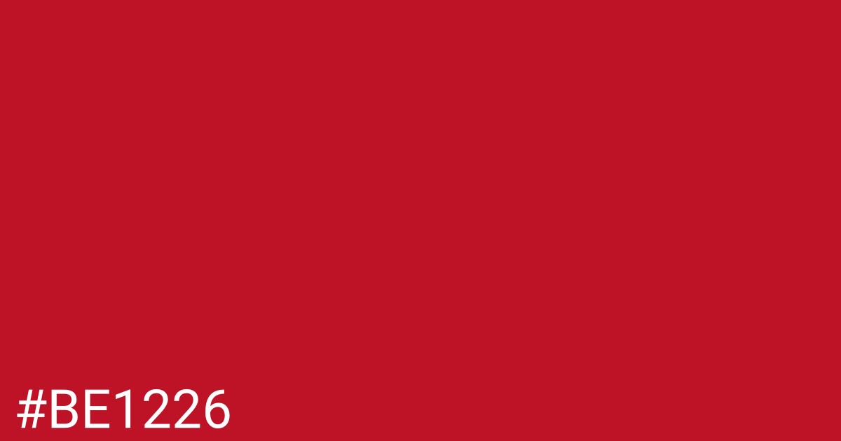 Hex color #be1226 graphic