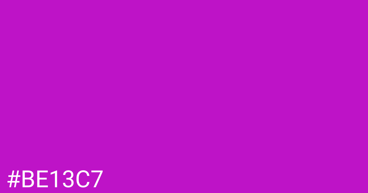 Hex color #be13c7 graphic