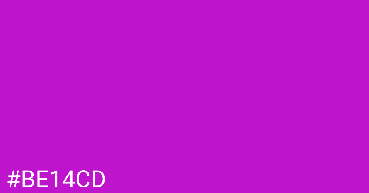 Hex color #be14cd graphic
