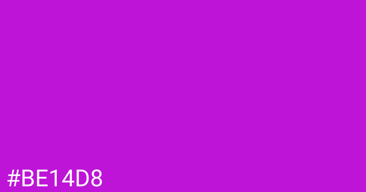 Hex color #be14d8 graphic