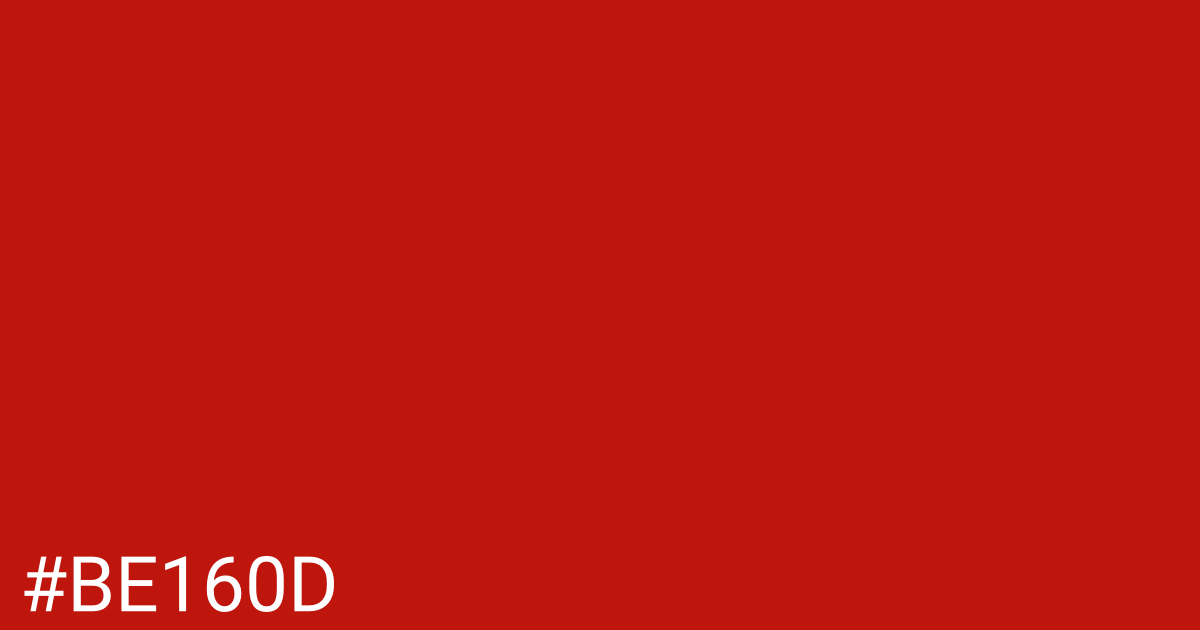 Hex color #be160d graphic