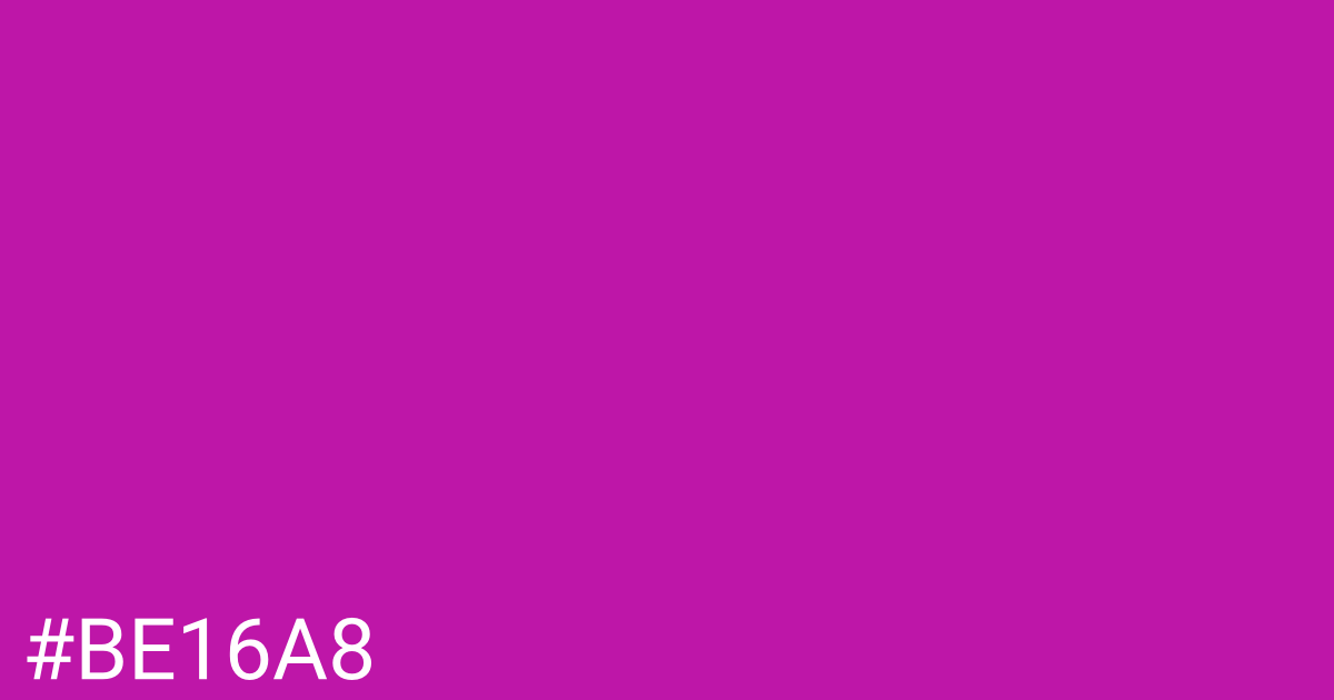 Hex color #be16a8 graphic