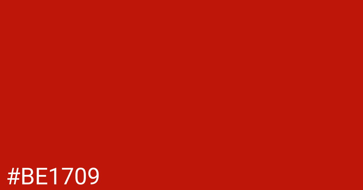 Hex color #be1709 graphic