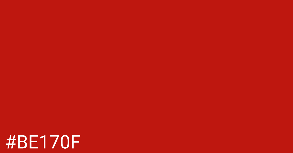 Hex color #be170f graphic