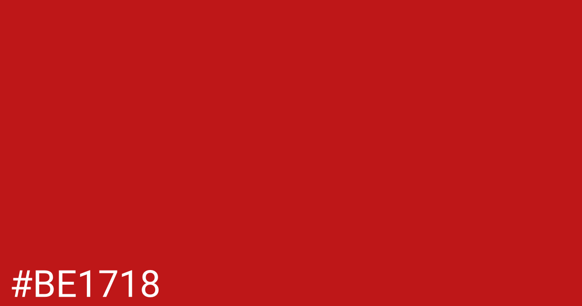 Hex color #be1718 graphic
