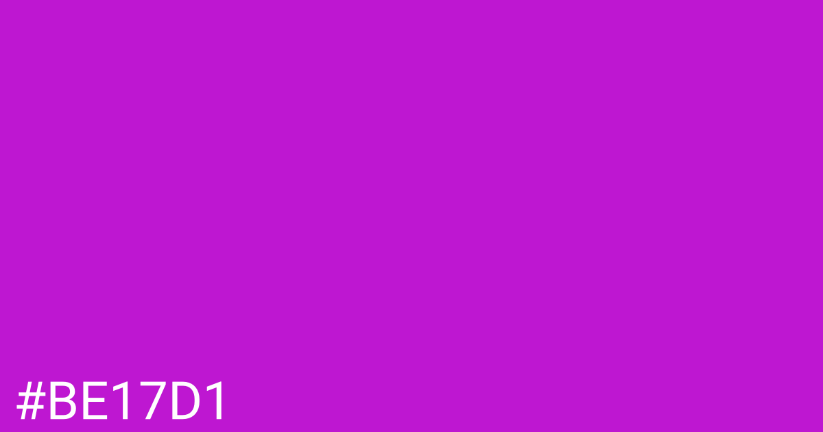 Hex color #be17d1 graphic