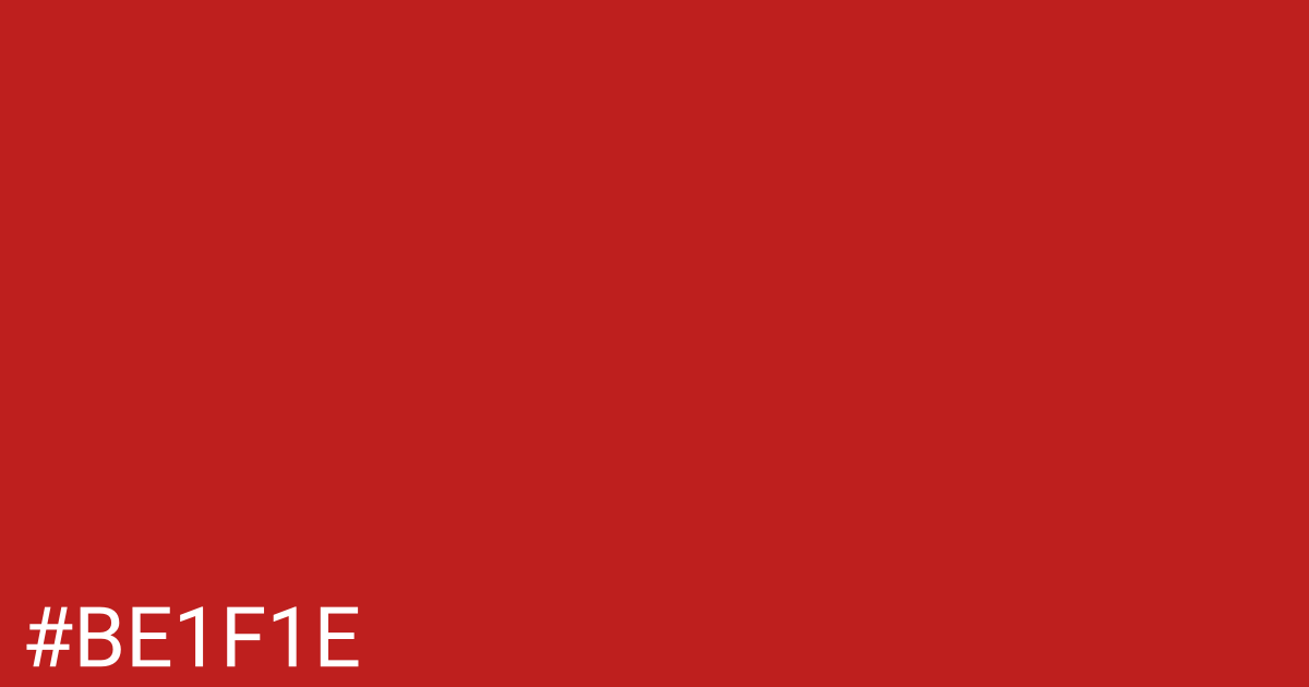 Hex color #be1f1e graphic
