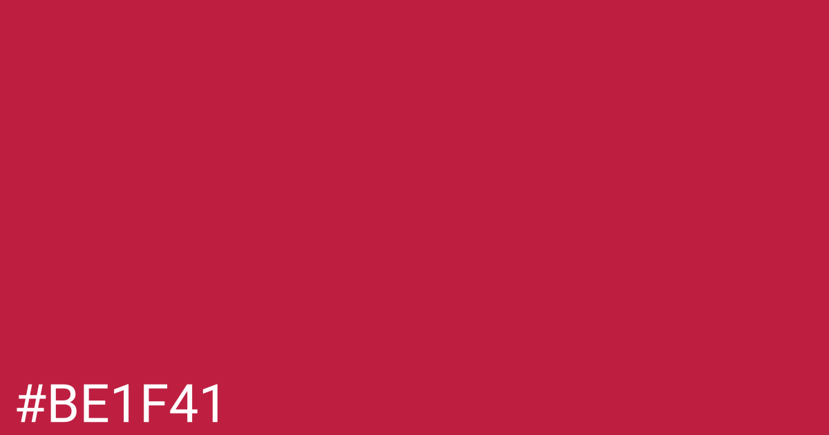 Hex color #be1f41 graphic