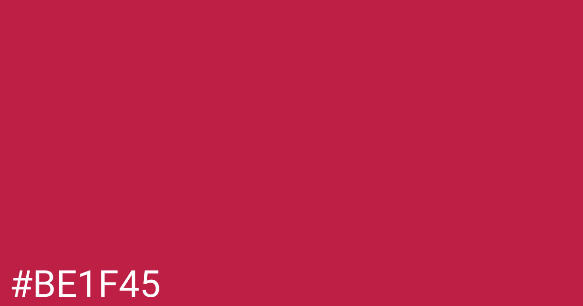 Hex color #be1f45 graphic