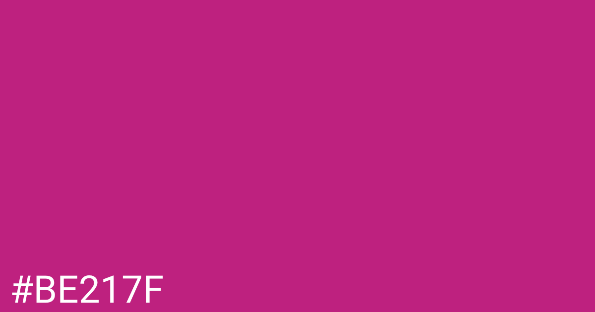Hex color #be217f graphic