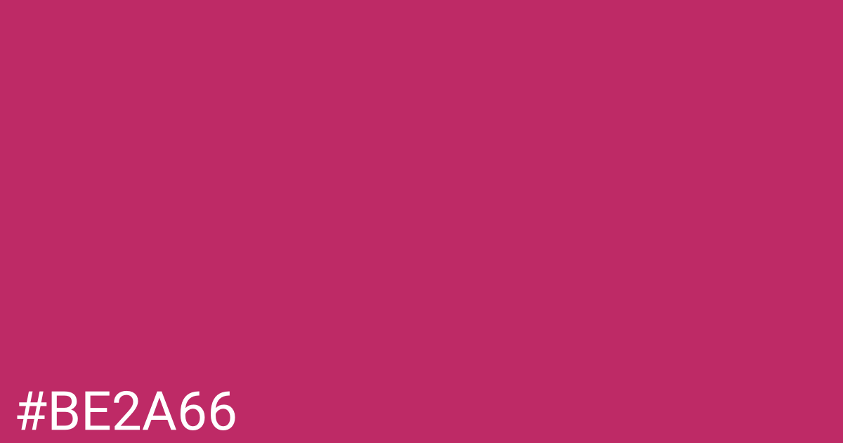 Hex color #be2a66 graphic