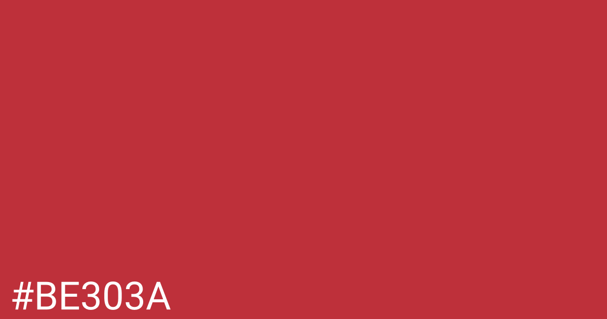 Hex color #be303a graphic