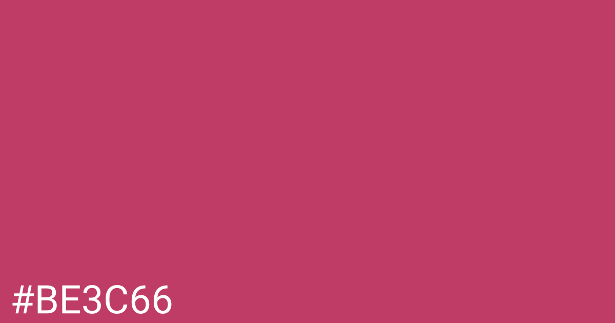 Hex color #be3c66 graphic