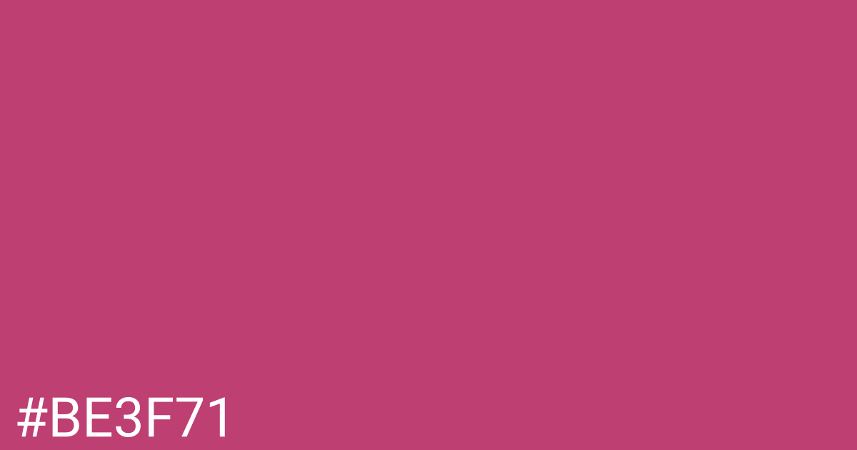 Hex color #be3f71 graphic