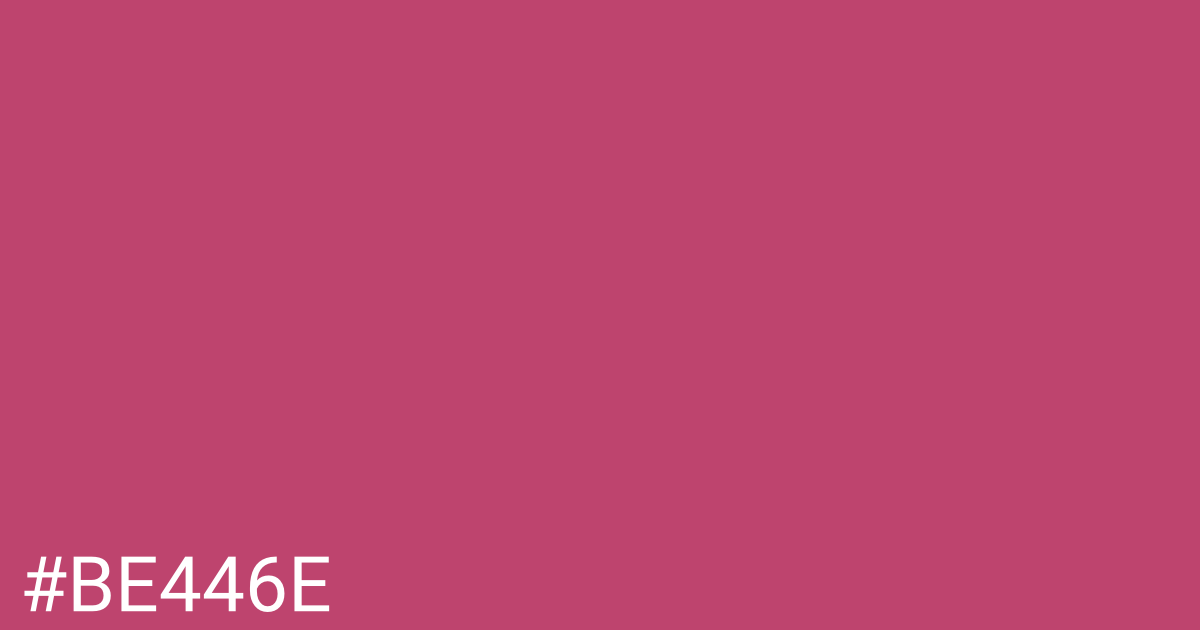 Hex color #be446e graphic