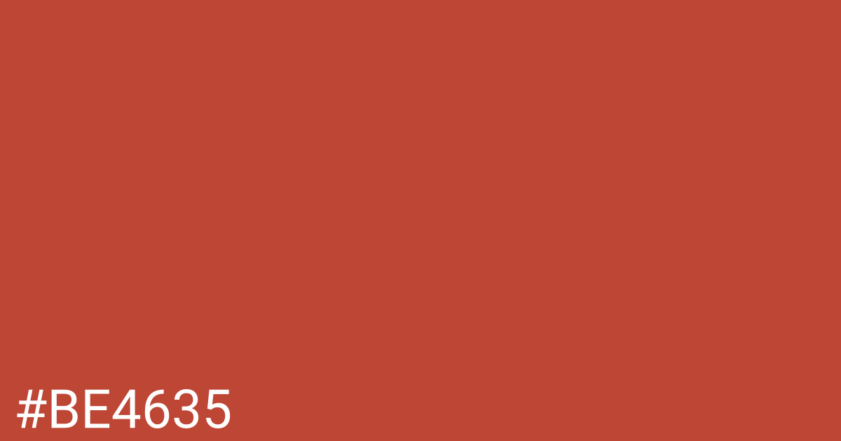 Hex color #be4635 graphic