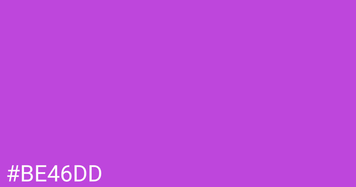 Hex color #be46dd graphic