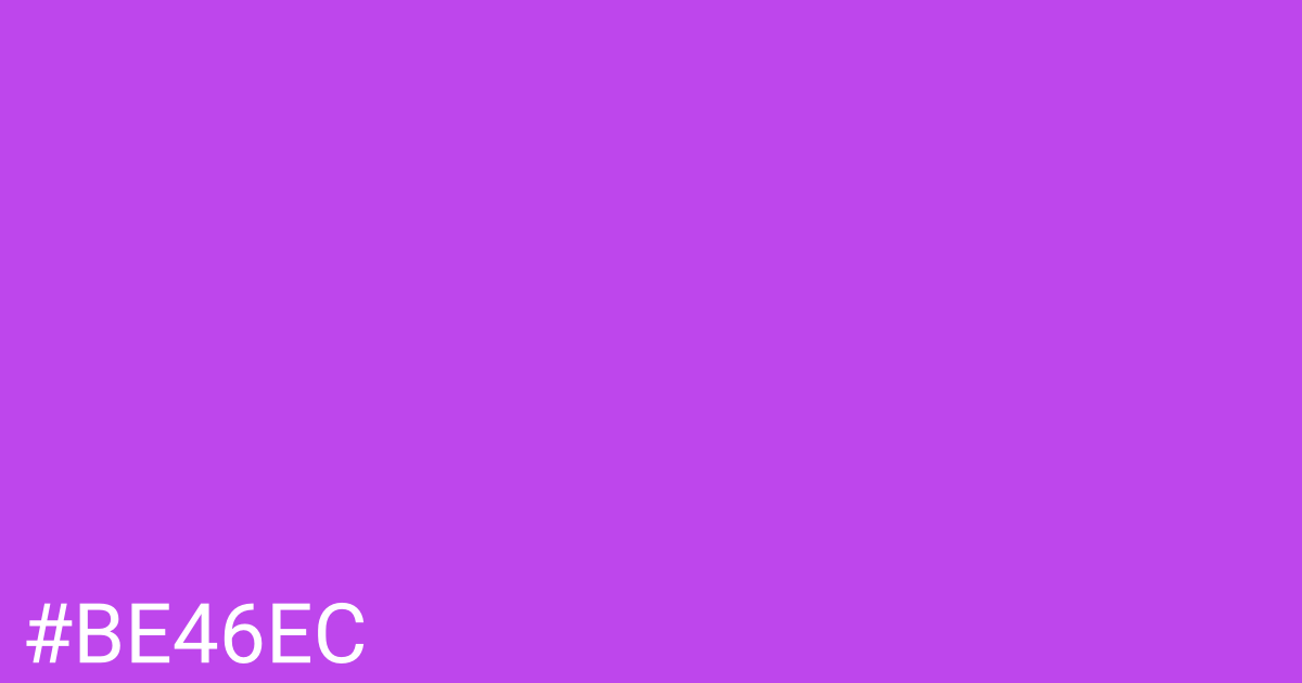 Hex color #be46ec graphic