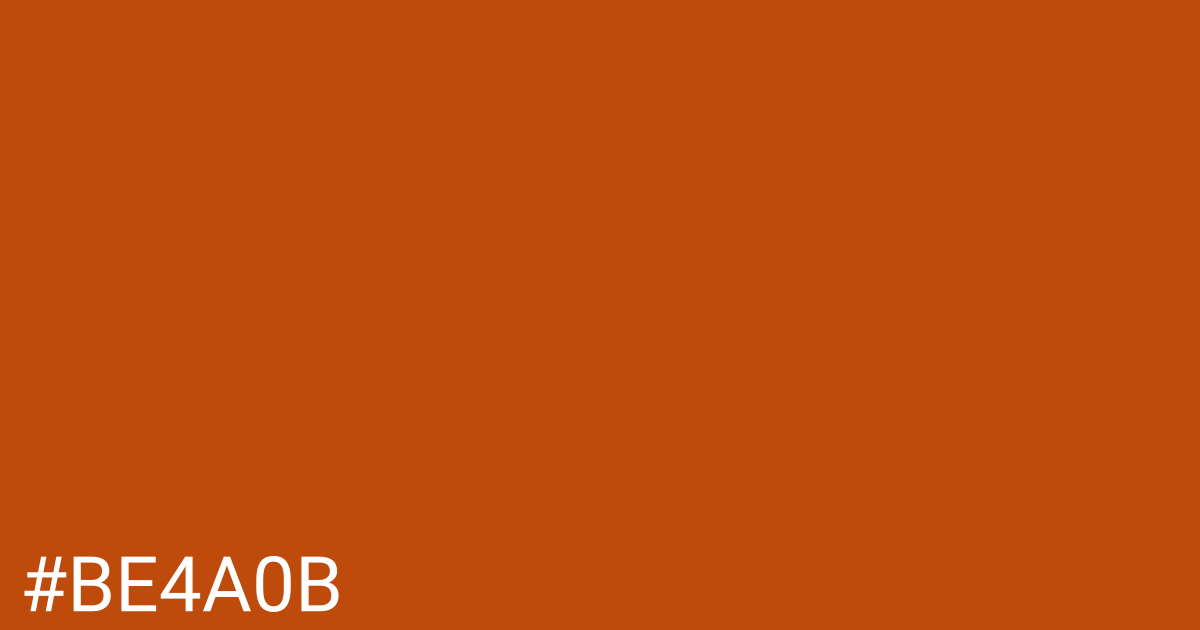 Hex color #be4a0b graphic