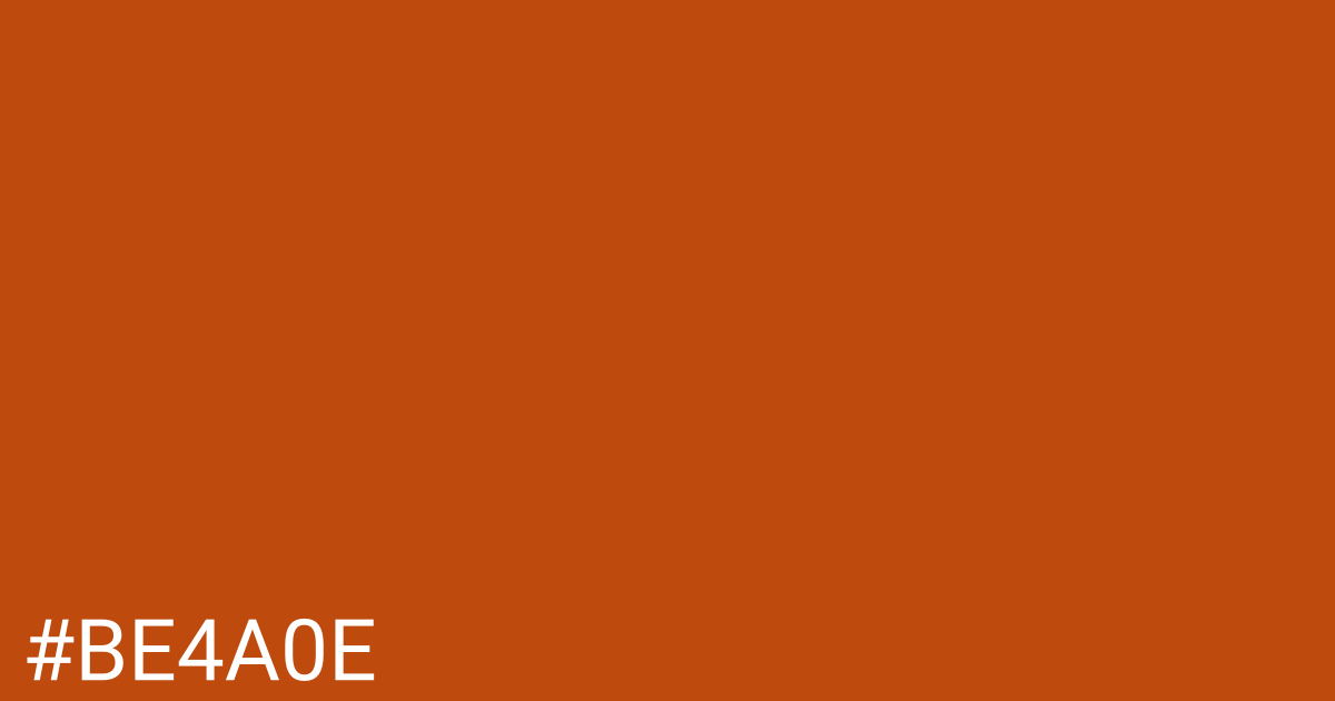 Hex color #be4a0e graphic