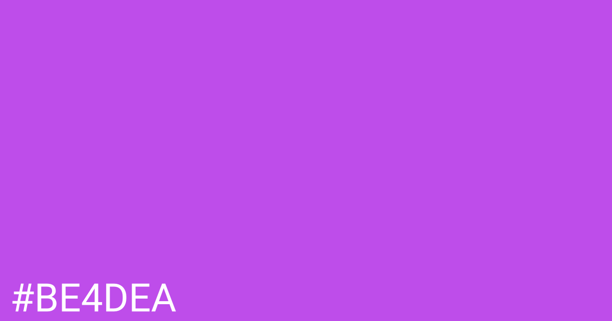 Hex color #be4dea graphic