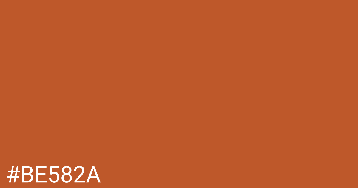 Hex color #be582a graphic