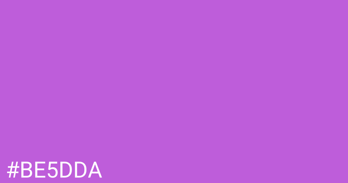 Hex color #be5dda graphic