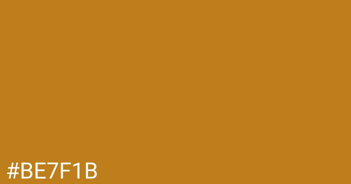 Hex color #be7f1b graphic