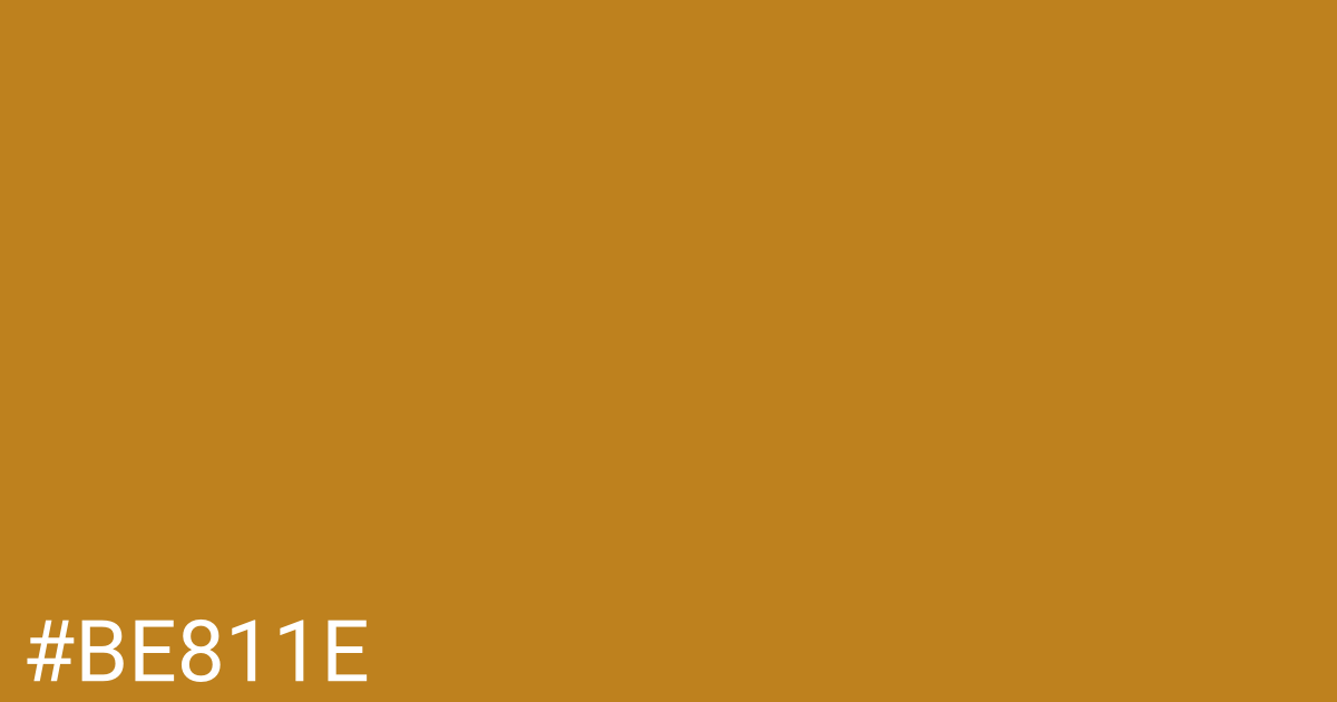 Hex color #be811e graphic