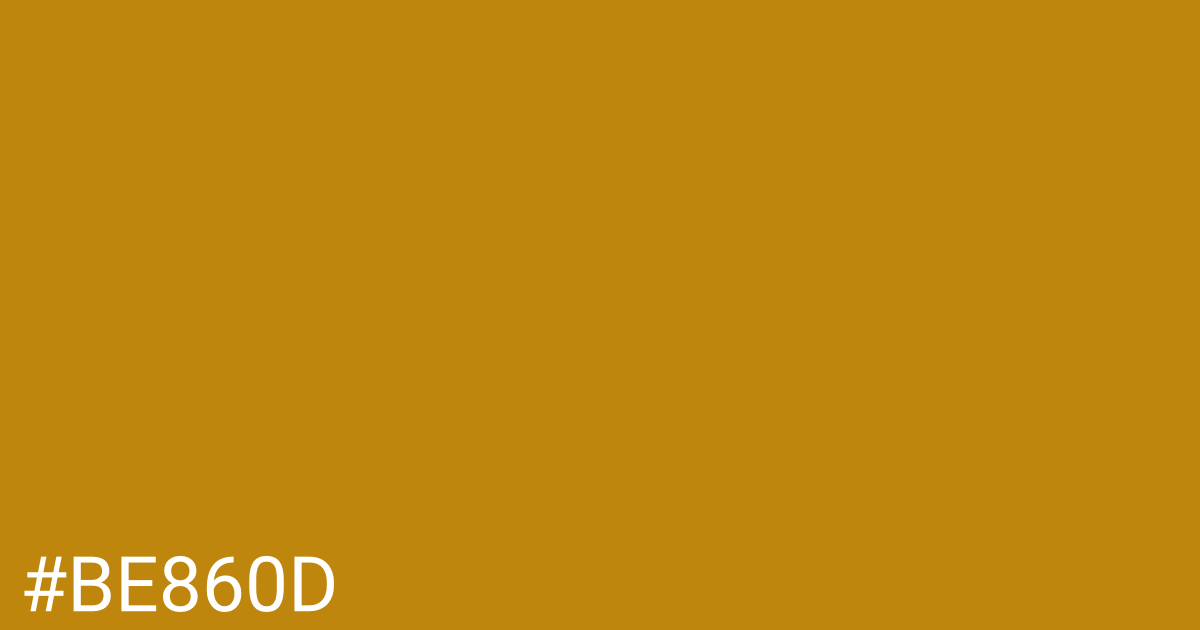 Hex color #be860d graphic